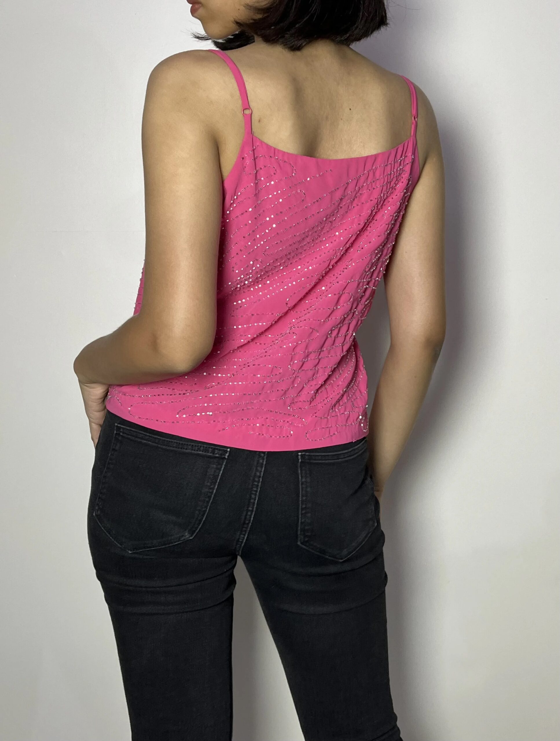 Pink Embellished Slip Top