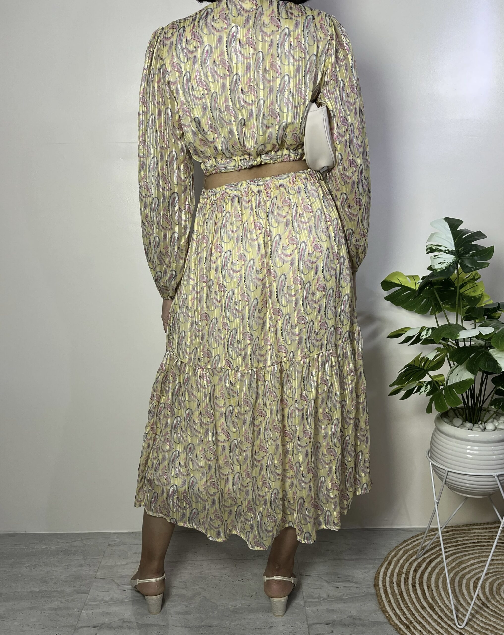 Yellow Floral Printed Maxi Dress