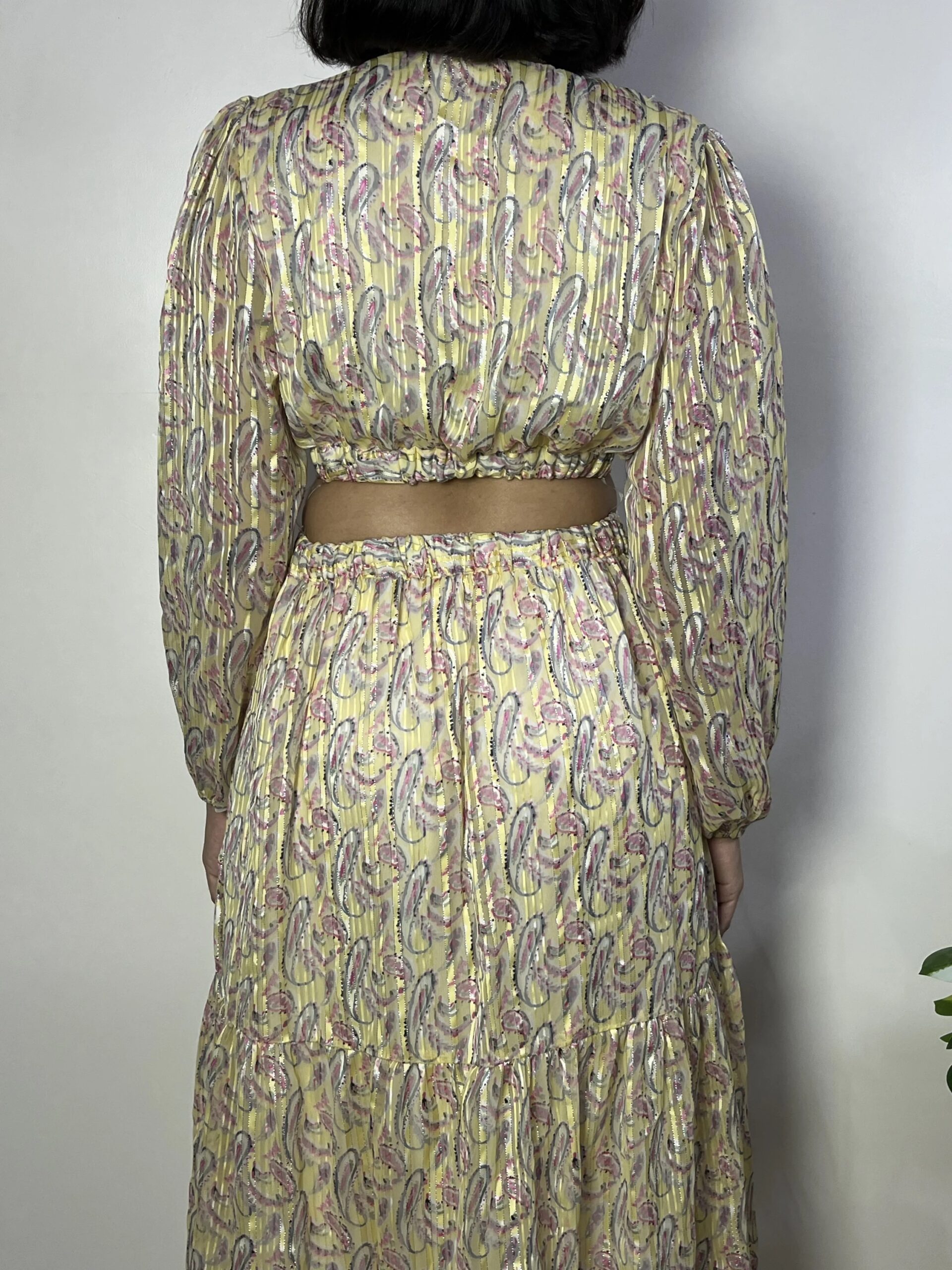 Yellow Floral Printed Maxi Dress